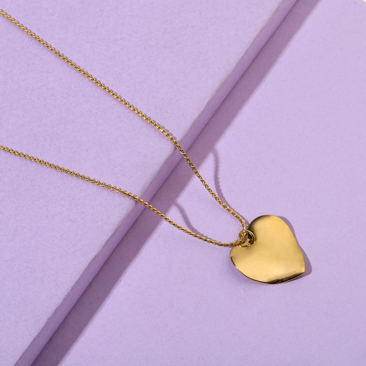 Croocked Heart Gold Necklace - Salty Accessories