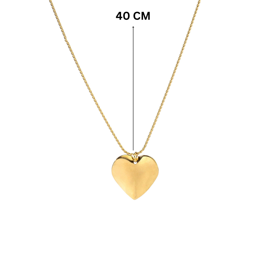 Croocked Heart Gold Necklace - Salty Accessories