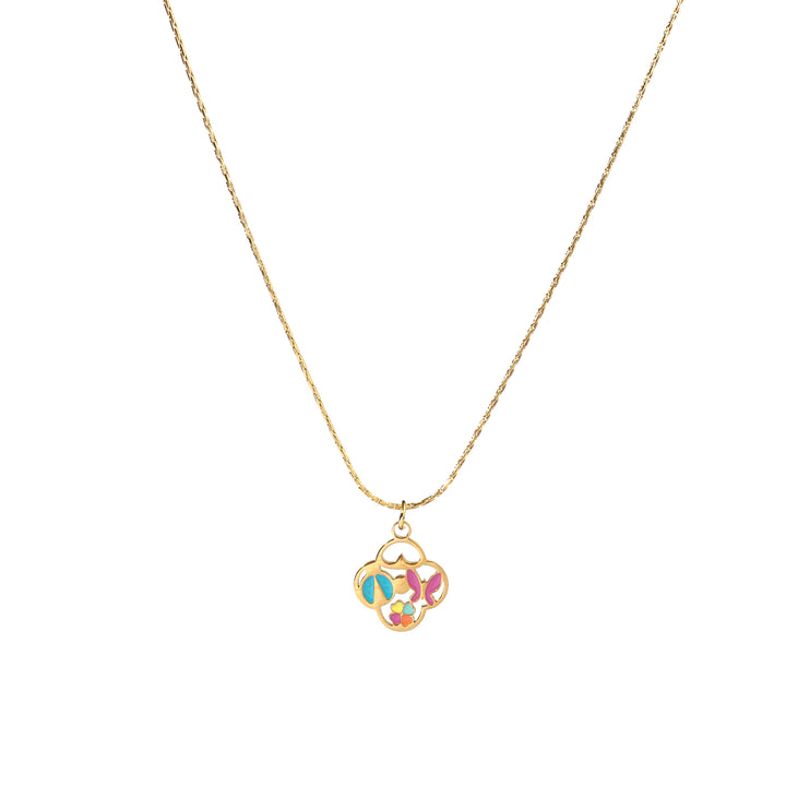 Mix It All Clover Gold Necklace - Salty Accessories