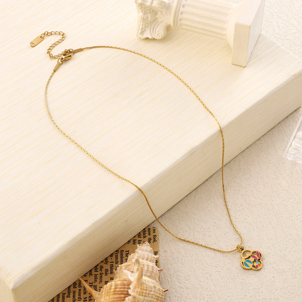 Mix It All Clover Gold Necklace - Salty Accessories