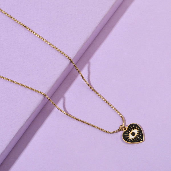Heart Evil Eye Necklace