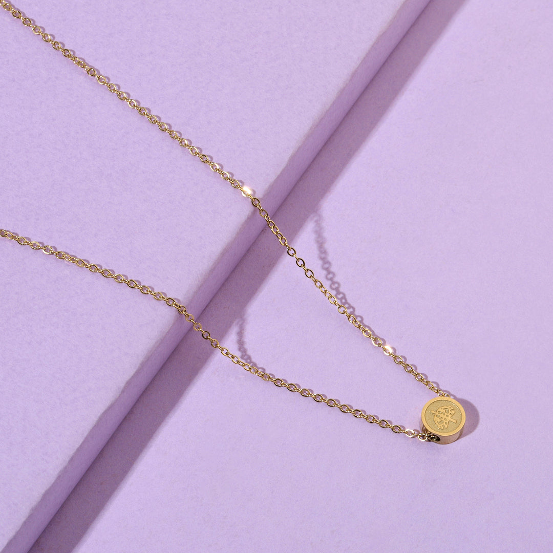 Embossed Gold Necklace - Salty Accessories