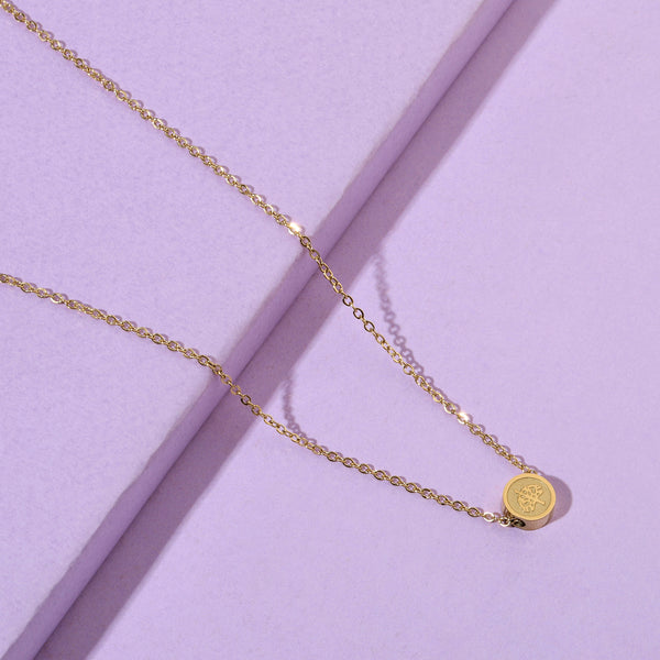 Embossed Gold Necklace