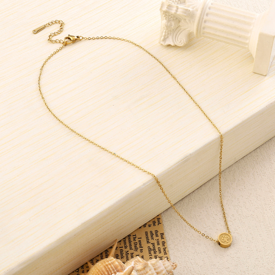Embossed Gold Necklace
