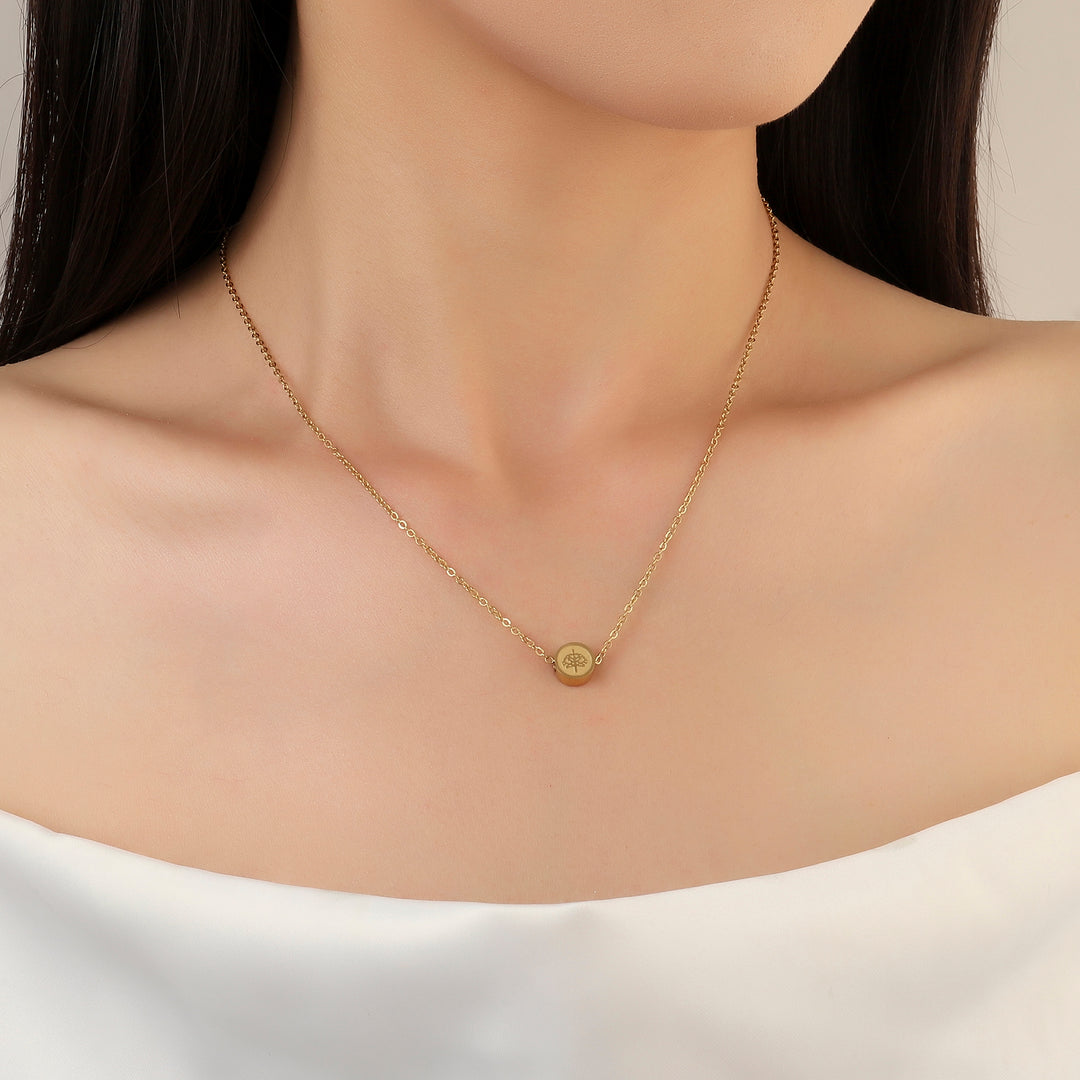 Embossed Gold Necklace - Salty Accessories