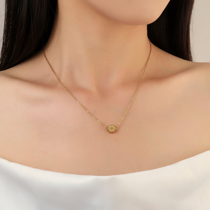 Embossed Gold Necklace
