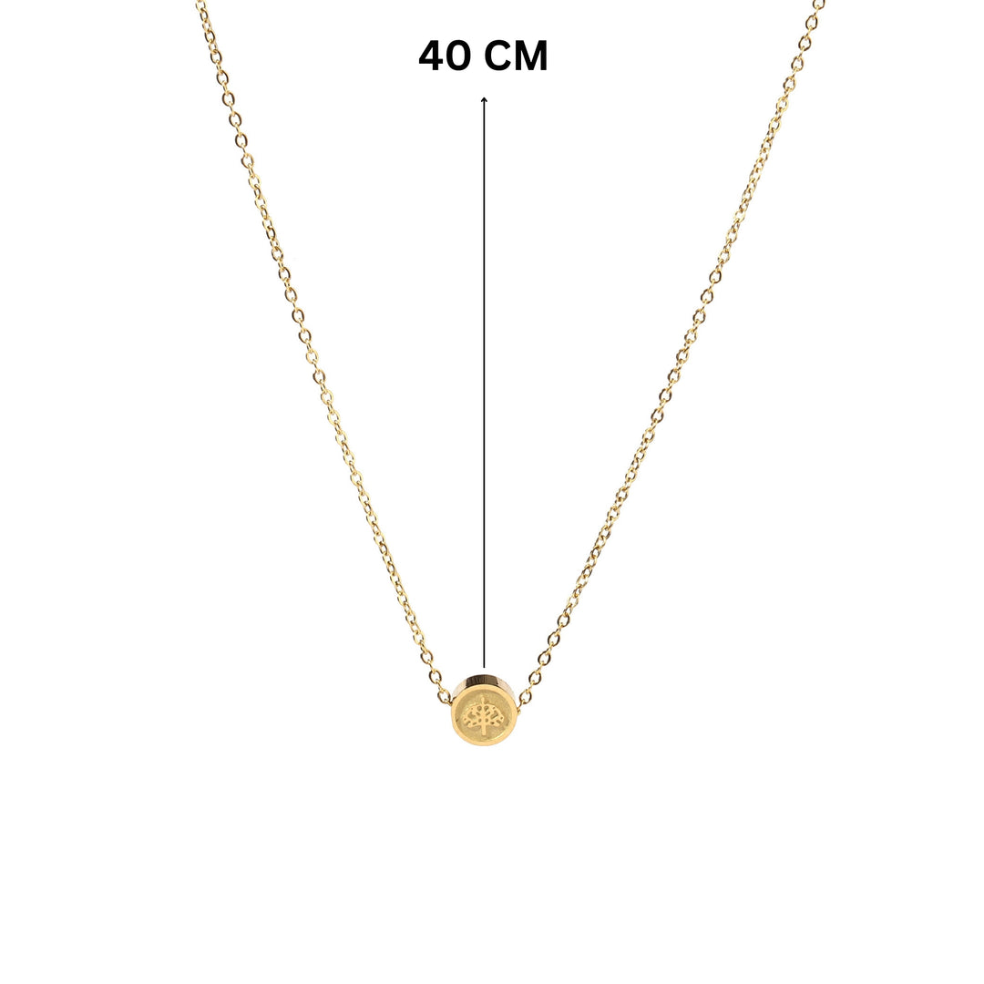 Embossed Gold Necklace