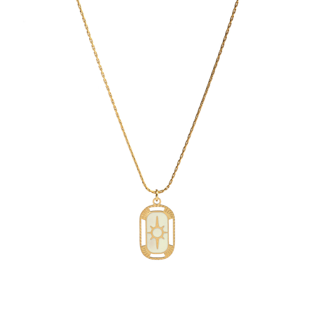 White Sun Gold Necklace