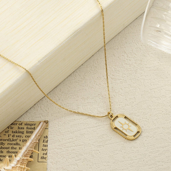 White Sun Gold Necklace