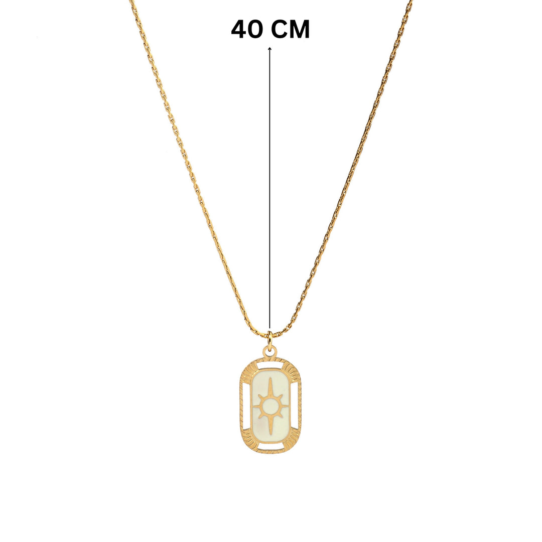 White Sun Gold Necklace