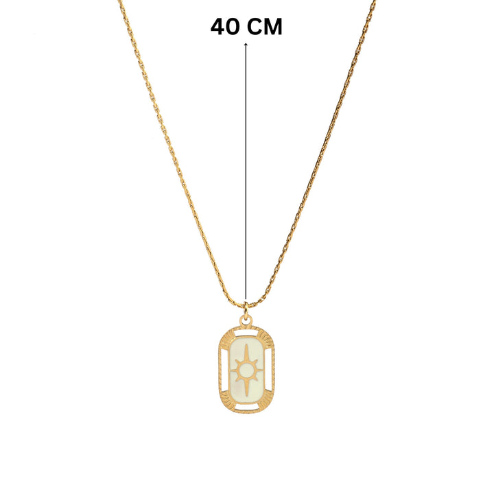 White Sun Gold Necklace