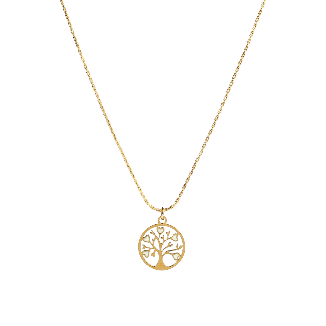 Tree Of Life White Heart Necklace - Salty Accessories