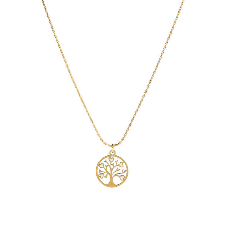 Tree Of Life White Heart Necklace - Salty Accessories