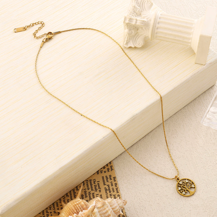 Tree Of Life White Heart Necklace - Salty Accessories