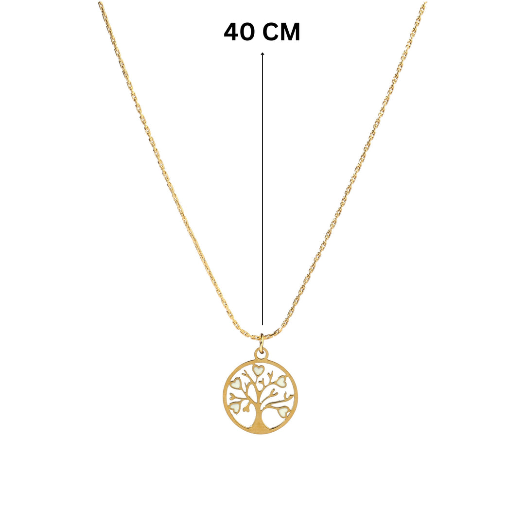 Tree Of Life White Heart Necklace - Salty Accessories