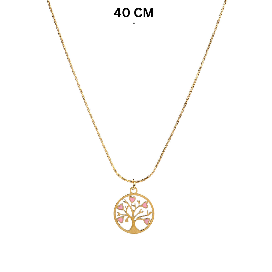 Tree Of Life Pink Heart Necklace - Salty Accessories