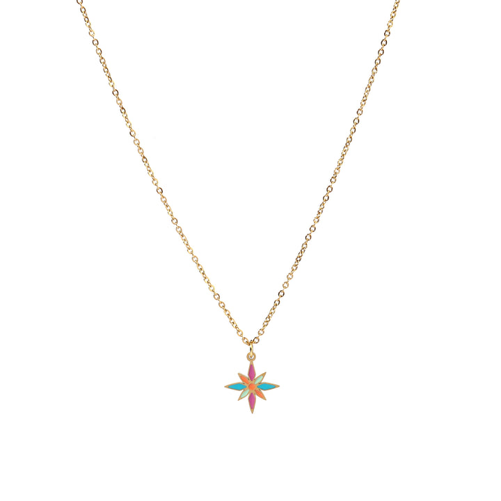 Multicolor Star Gold Necklace