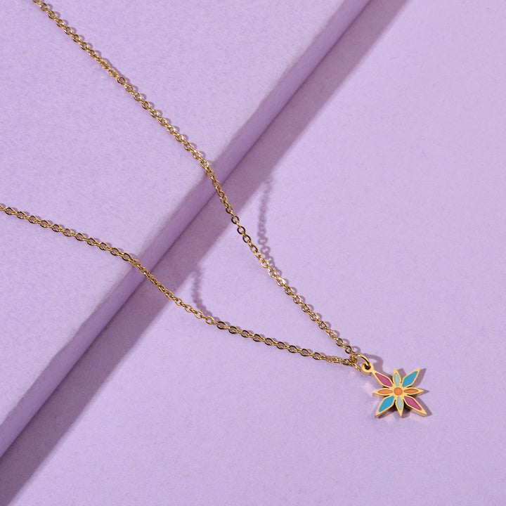 Multicolor Star Gold Necklace