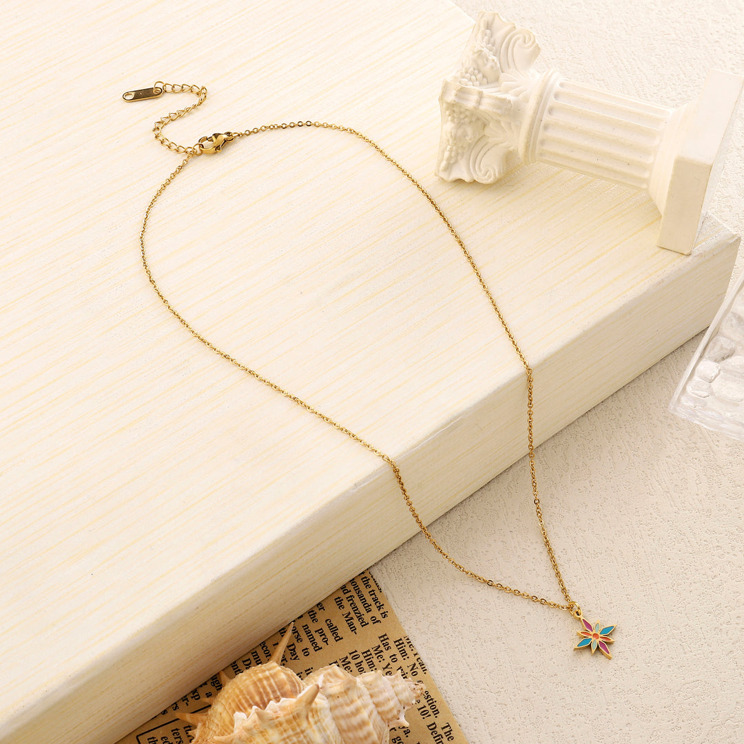 Multicolor Star Gold Necklace
