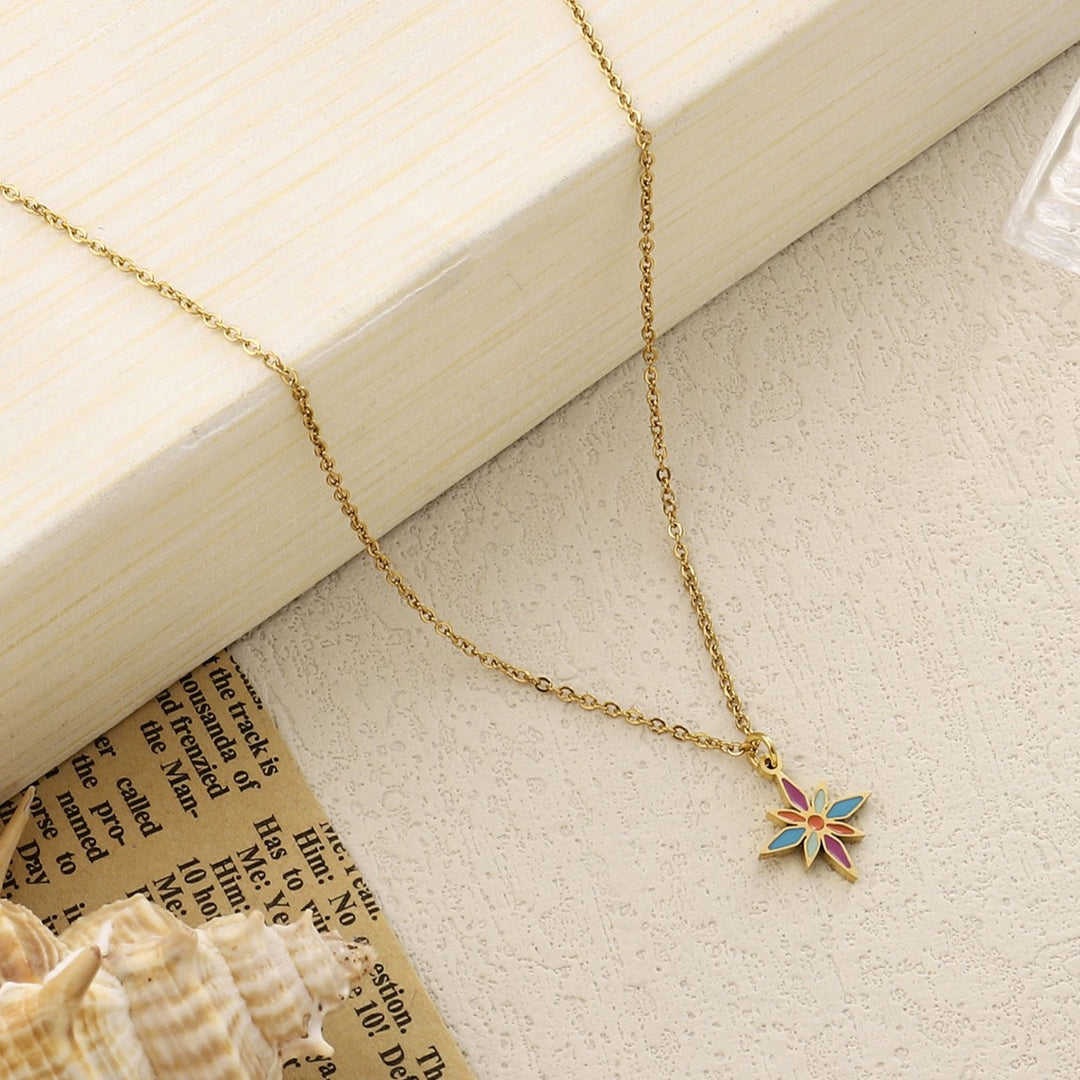 Multicolor Star Gold Necklace - Salty Accessories