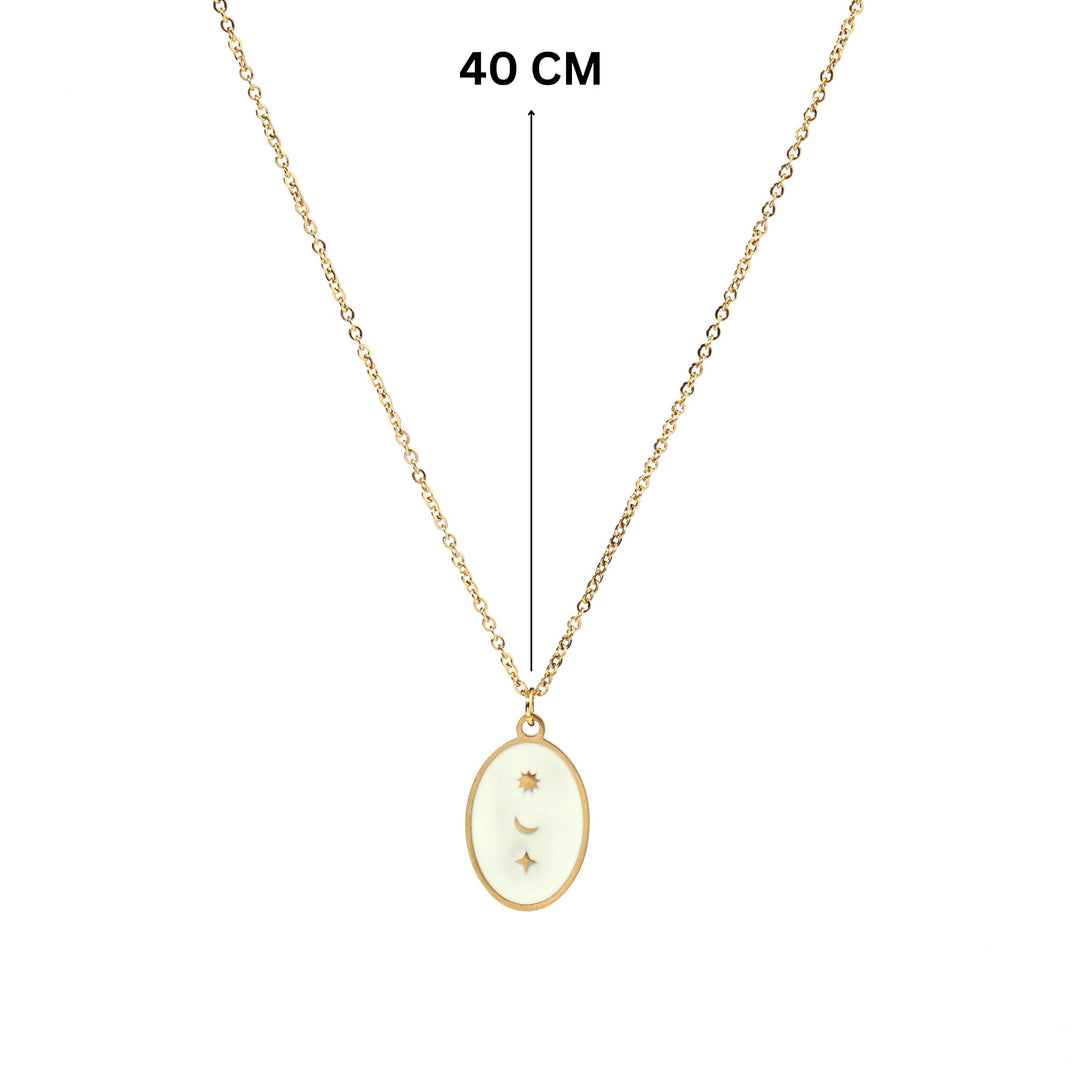 Sun Moon Star Gold Necklace