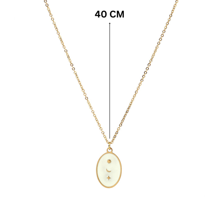 Sun Moon Star Gold Necklace