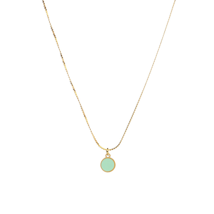 Sage Green Gold Necklace