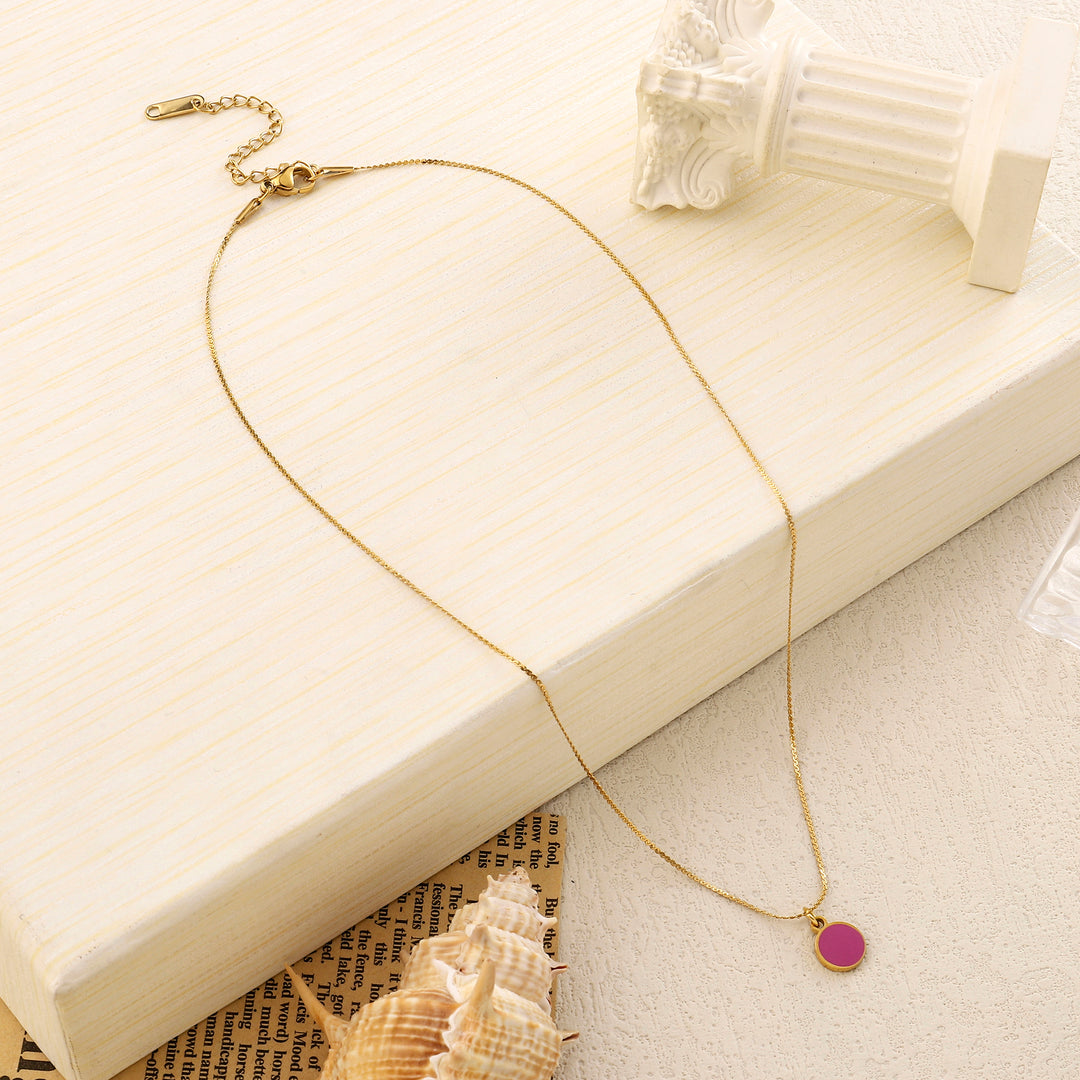 Berry Pink Gold Necklace - Salty Accessories