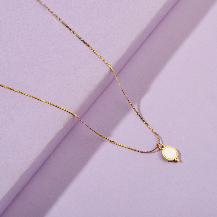 Poshy Marble Gold Necklace - Salty Accessories