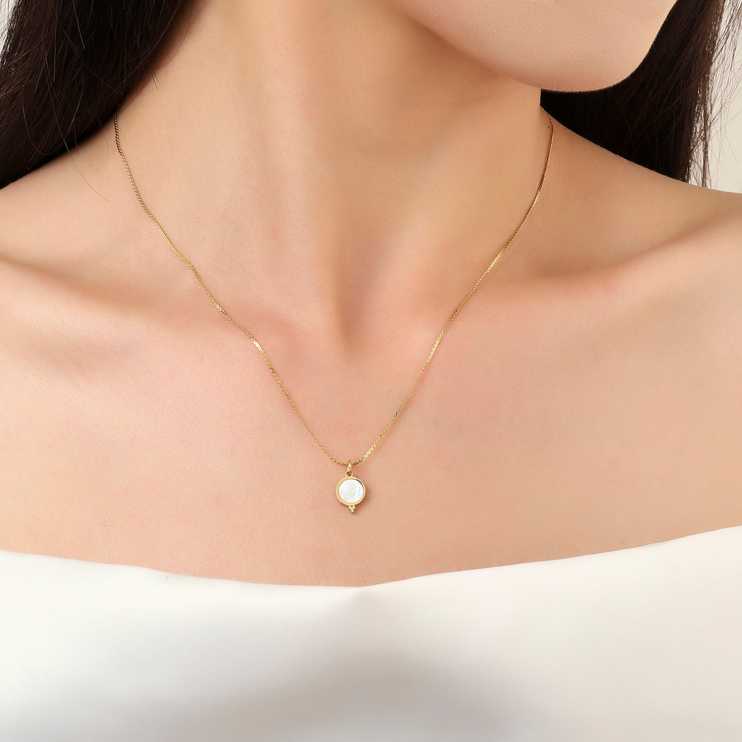 Poshy Marble Gold Necklace - Salty Accessories