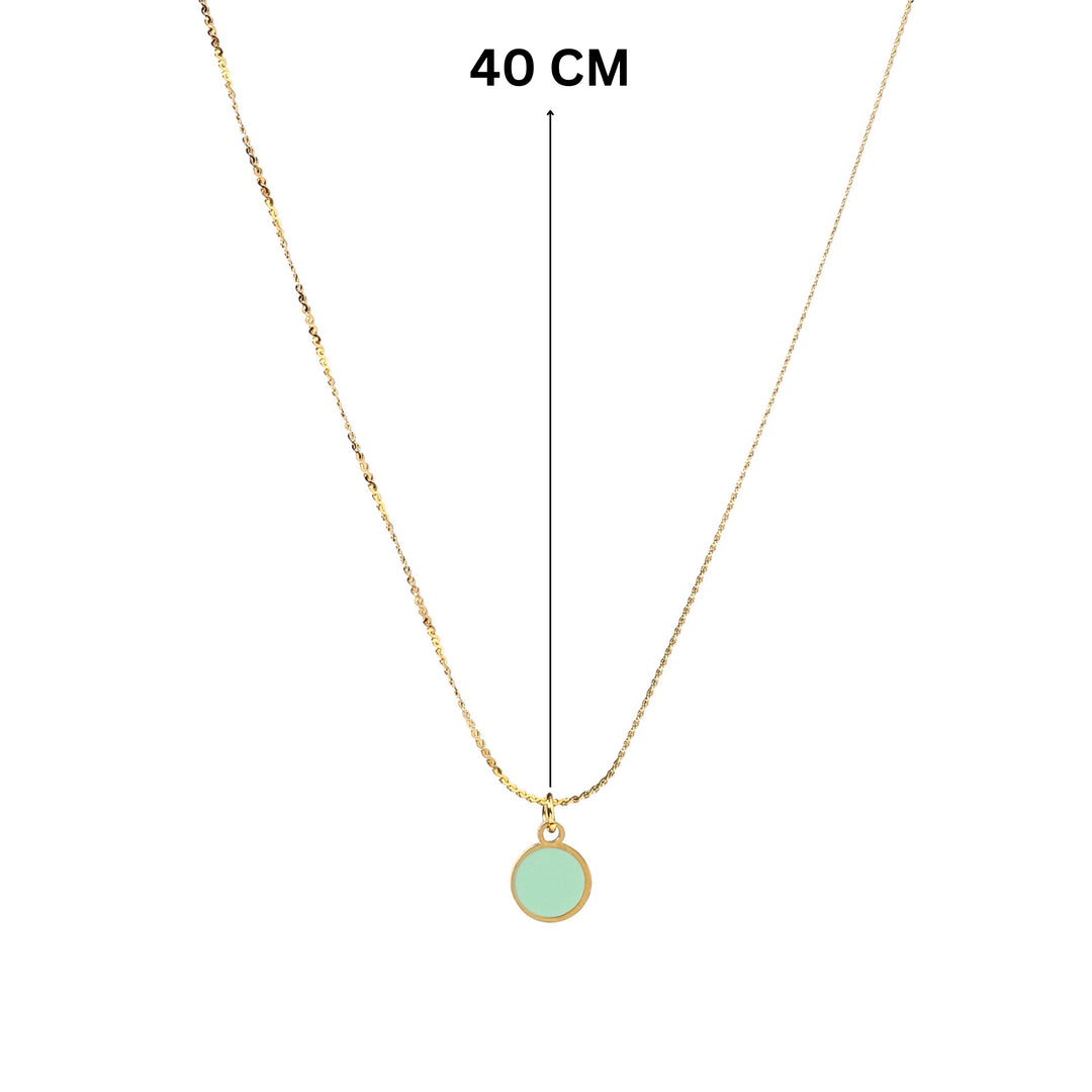 Sage Green Gold Necklace