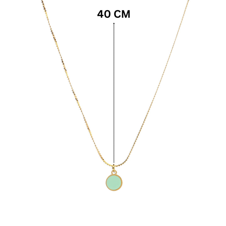 Sage Green Gold Necklace