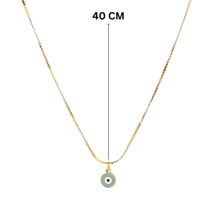 Blue Gold Round Necklace