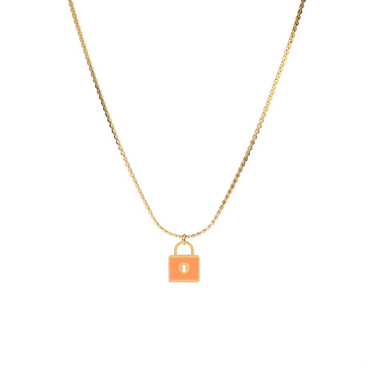 Lock It Gold Necklace - Salty Accessories