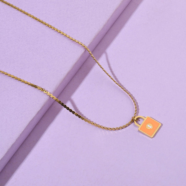 Lock It Gold Necklace