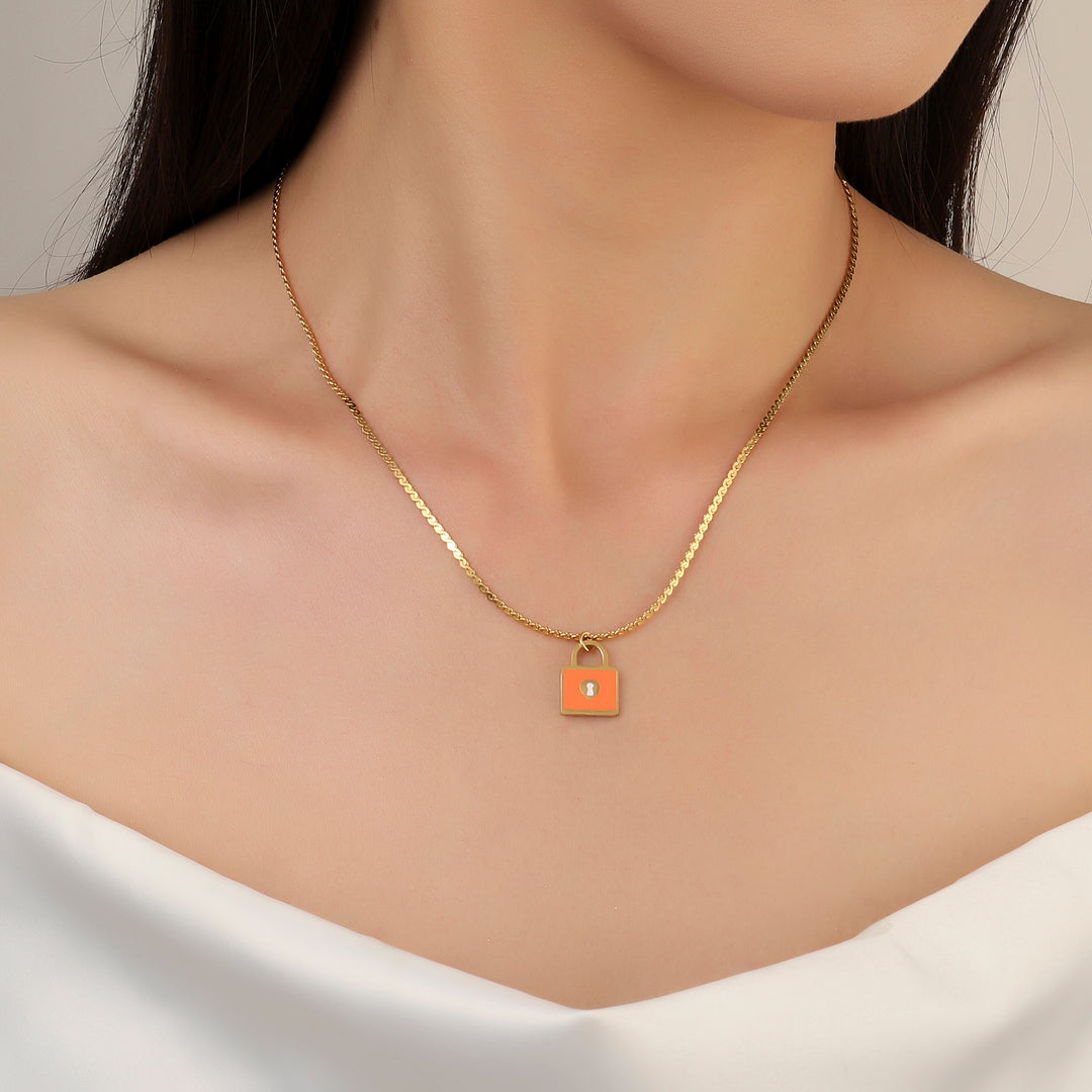 Lock It Gold Necklace