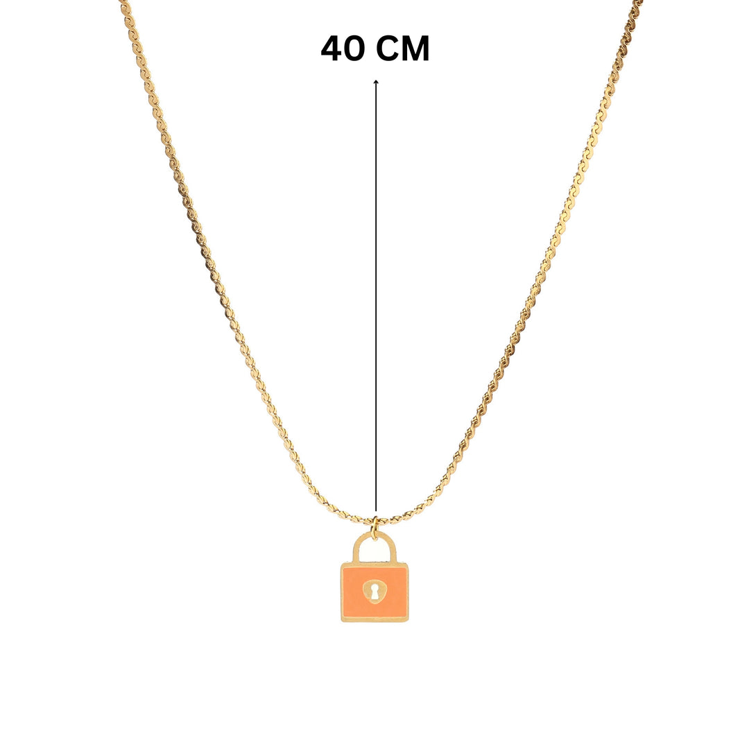 Lock It Gold Necklace - Salty Accessories