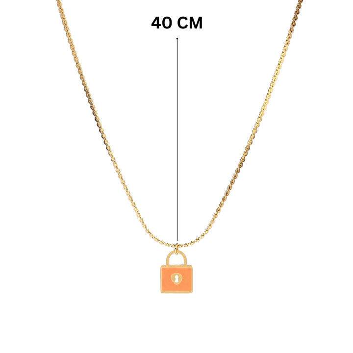 Lock It Gold Necklace - Salty Accessories