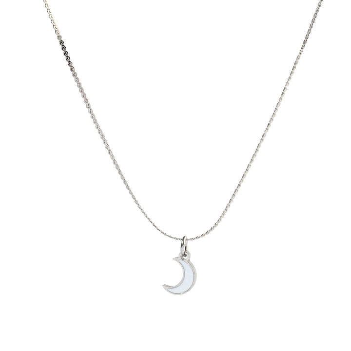 Cresent White Moon Necklace - Salty Accessories