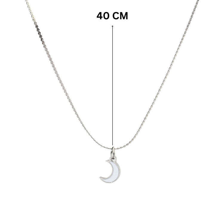 Cresent White Moon Necklace - Salty Accessories