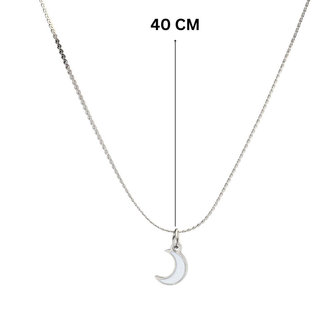Cresent White Moon Necklace