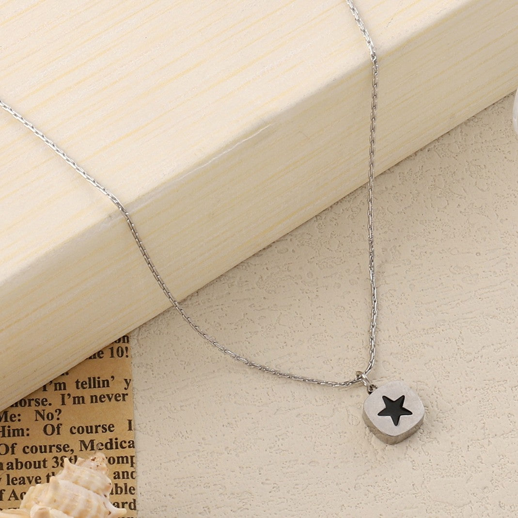 Bold Black Star Necklace
