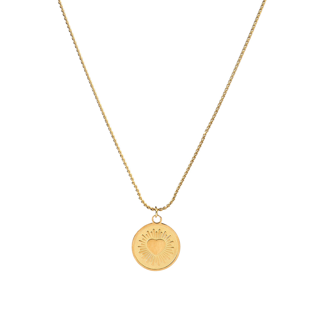 Ray Of Heart Gold Necklace