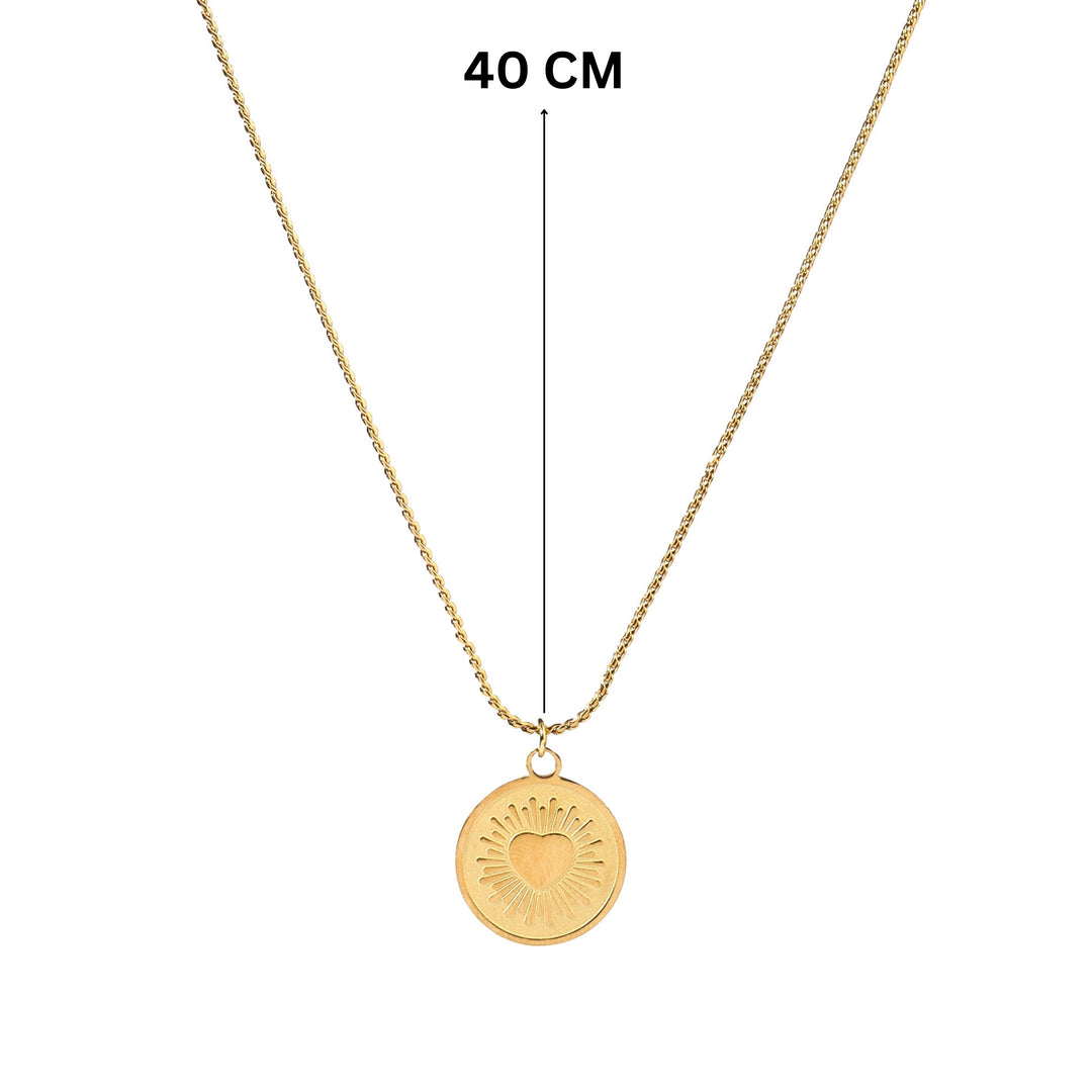 Ray Of Heart Gold Necklace