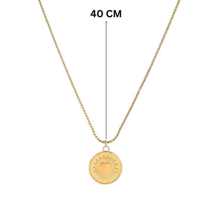 Ray Of Heart Gold Necklace