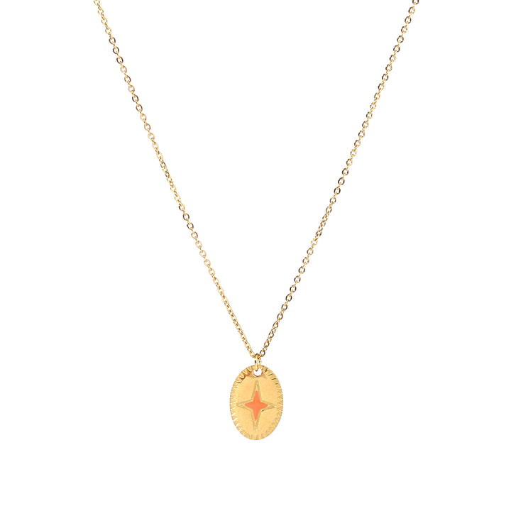 Orange Star Gold Necklace