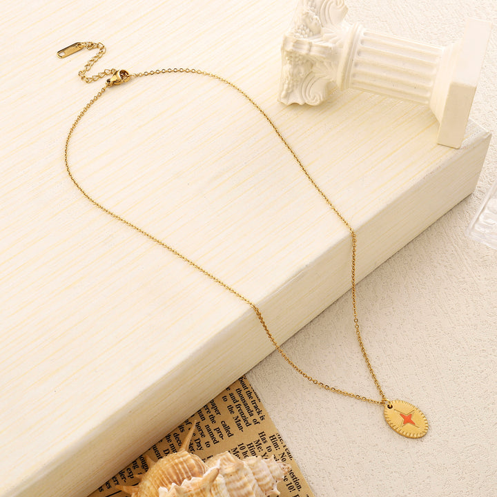 Orange Star Gold Necklace