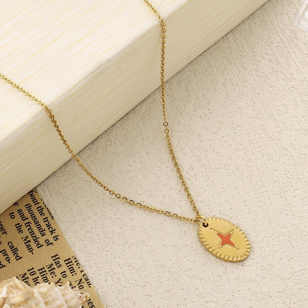 Orange Star Gold Necklace