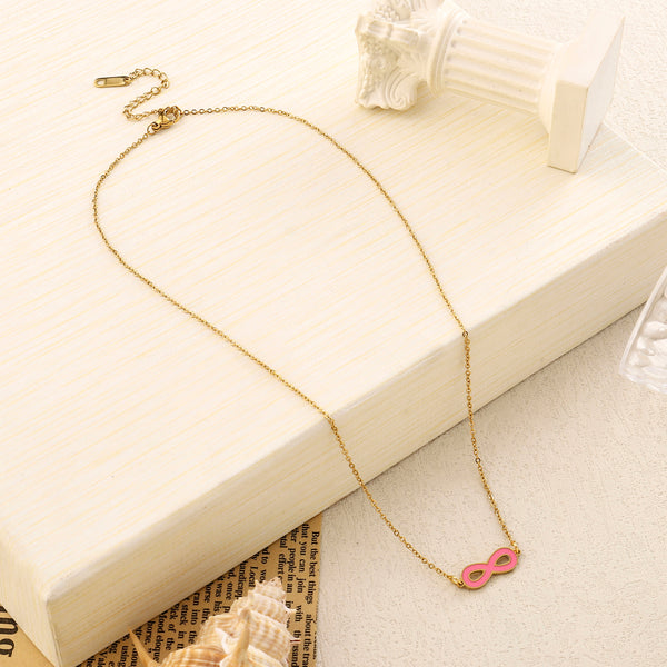 Pink Infinity Necklace