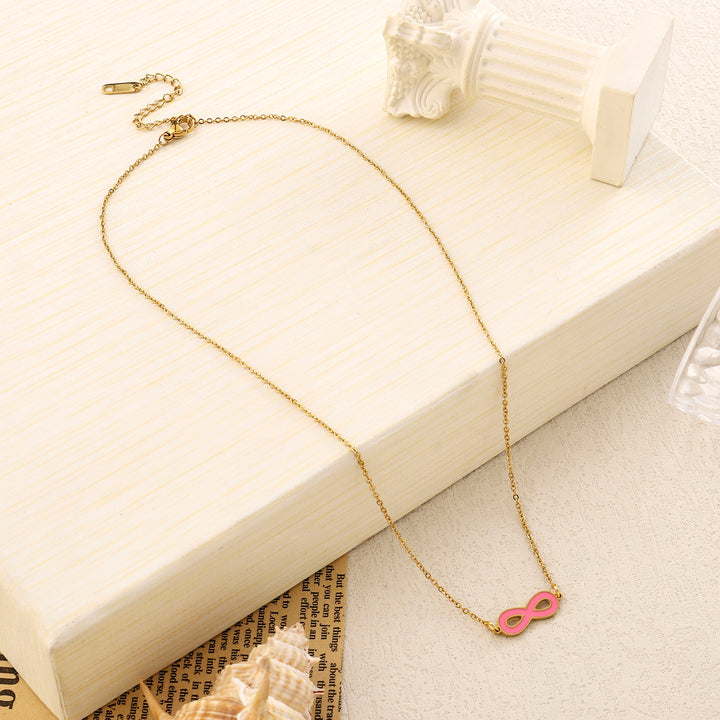 Pink Infinity Necklace